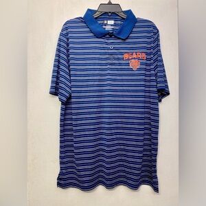 NFL Team Apparel Chicago‎ Bears Navy Striped Logo Polo Men’s XL